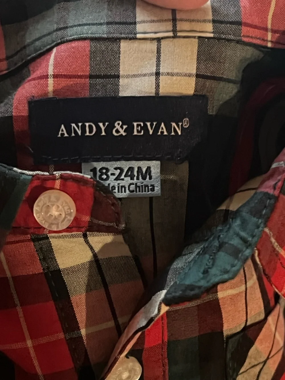 New - Andy & Evan Plaid Christmas Romper One-Piece Outfit